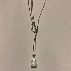 925 Sterling Silver Opal Necklace